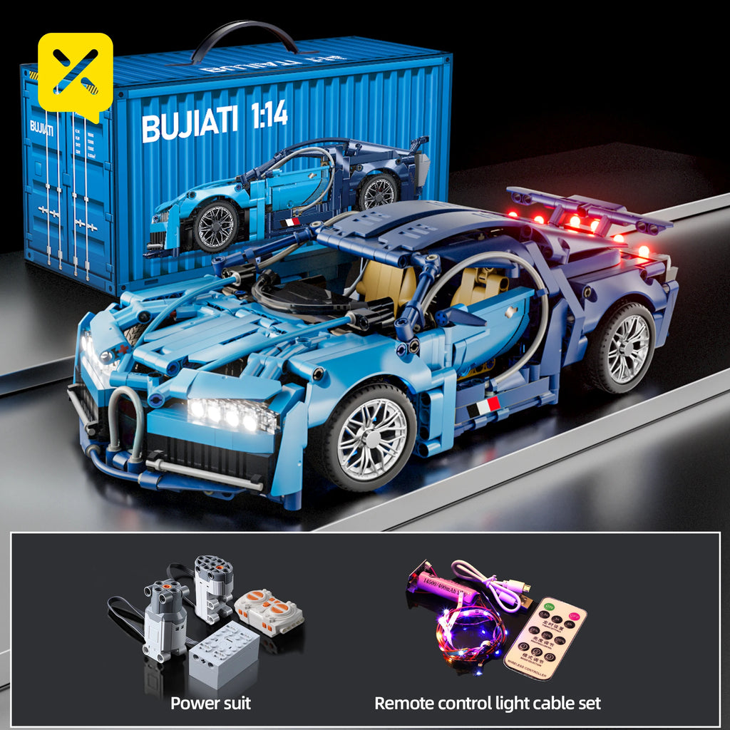 ToylinX 1:14 Supercar Building Block Toy Optional Power Group 14+ Technology Design Christmas Gift for Adults and Kids With Box