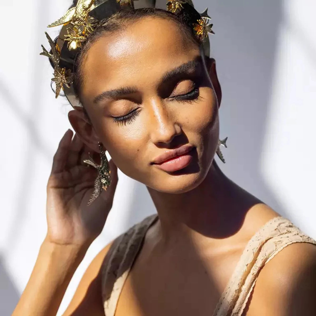 Minimalistiske 18 karat forgyldte Retro Swallow Øreringe Hårclips i rustfrit stål Damer Rustfast Udsøgte smykker Bijoux