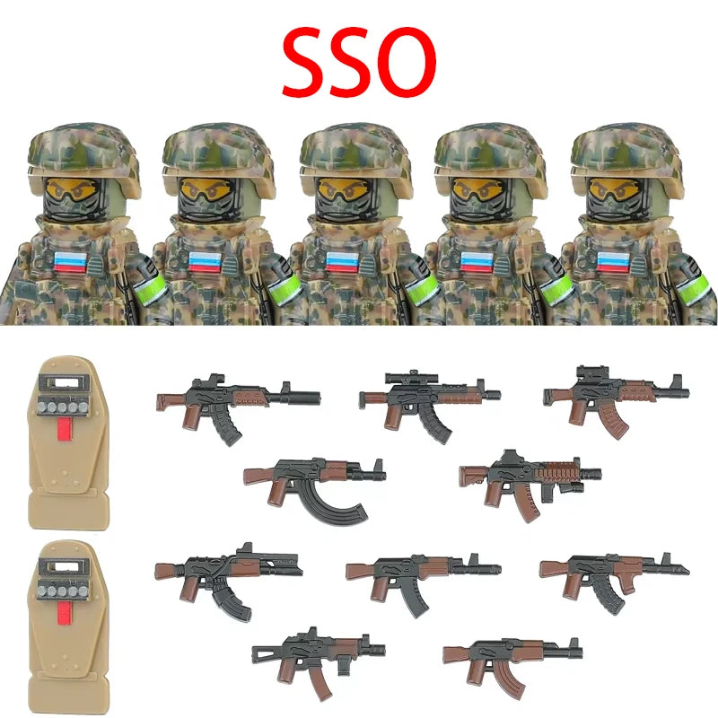 Military Special Forces MOC Building Block German KSK Special Forces Soldier Figure SWAT Army Gun Weapon Vest Backpack Brick Toy