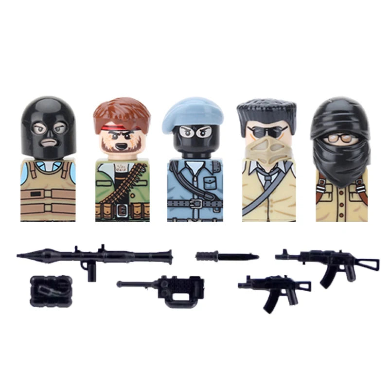 Military Special Forces MOC Building Block German KSK Special Forces Soldier Figure SWAT Army Gun Weapon Vest Backpack Brick Toy
