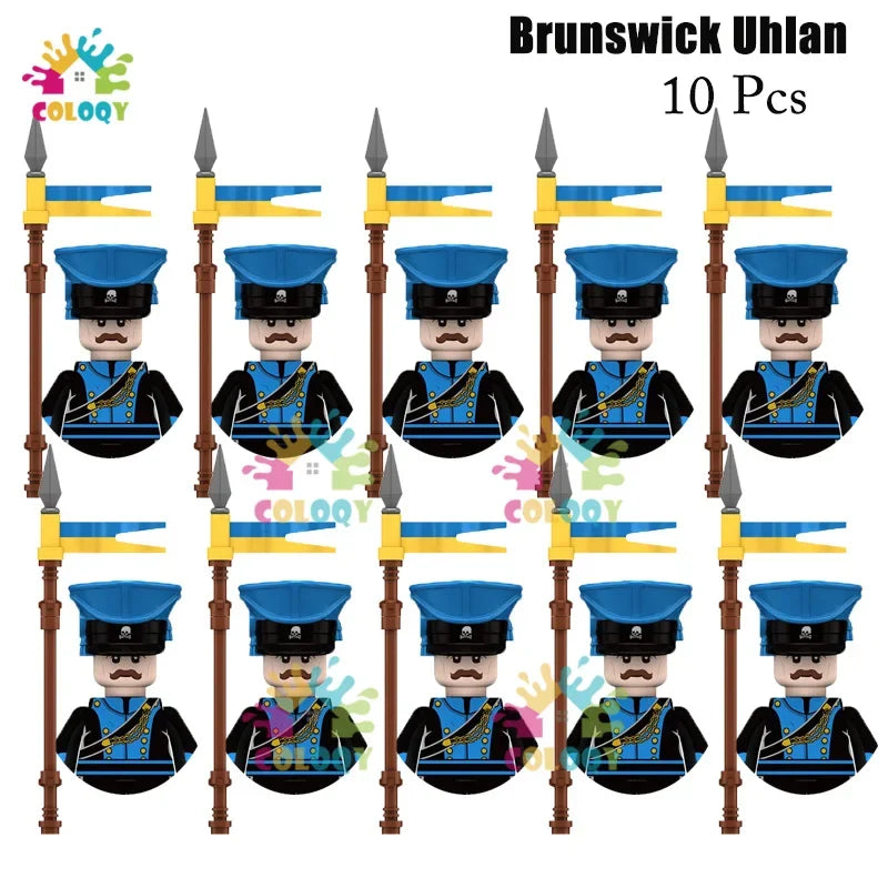 Kids Toys 22/10 Pcs Napoleonic Wars Military General Soldier Building Blocks Imperial Navy Figures Toys For Kids Birthday Gifts