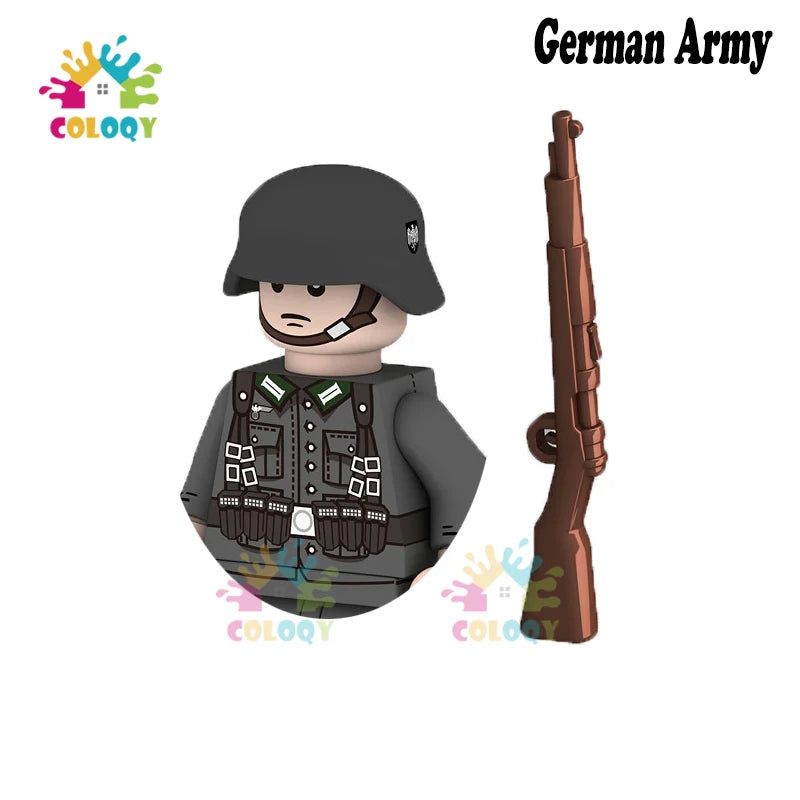 Kids Toys WW2 Soldiers Building Blocks Military Army Mini Action Figures Toys For Kids Christmas Gifts For Boys Birthday Gifts