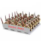 24 Pcs/Lot WW2 Military Figures Building Blocks Nation Army Soldiers Assemble Bricks Educational For Boys Christmas Gift  Toys