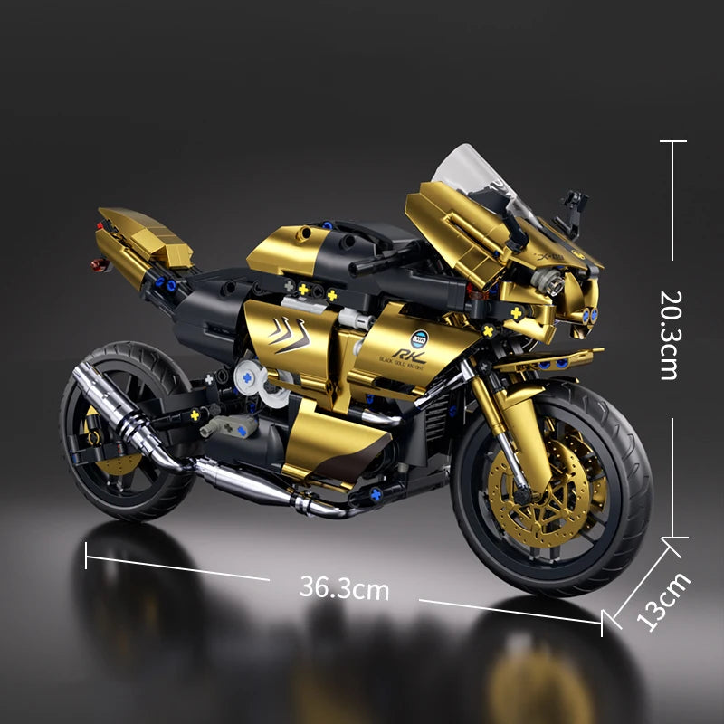 2000PCS 1000RR Motorcycle Building Blocks Set - 1:5 Scale Racing Model Assembly Kit, Collectible Toy Gift for Teens & Adults Boy