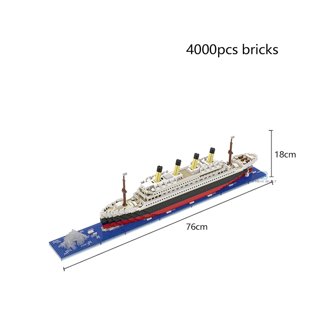 Titanic Micro Mini Brick Building Kit-3D Model Toys Set,Perfect Gift for Friends Who Love Historical Models  Unique Home Decor