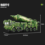 Missile Vehicle Building Blocks WWII Military Truck Brick Tank Building Blocks Missile Launcher Model Boys Toys Kids Toys