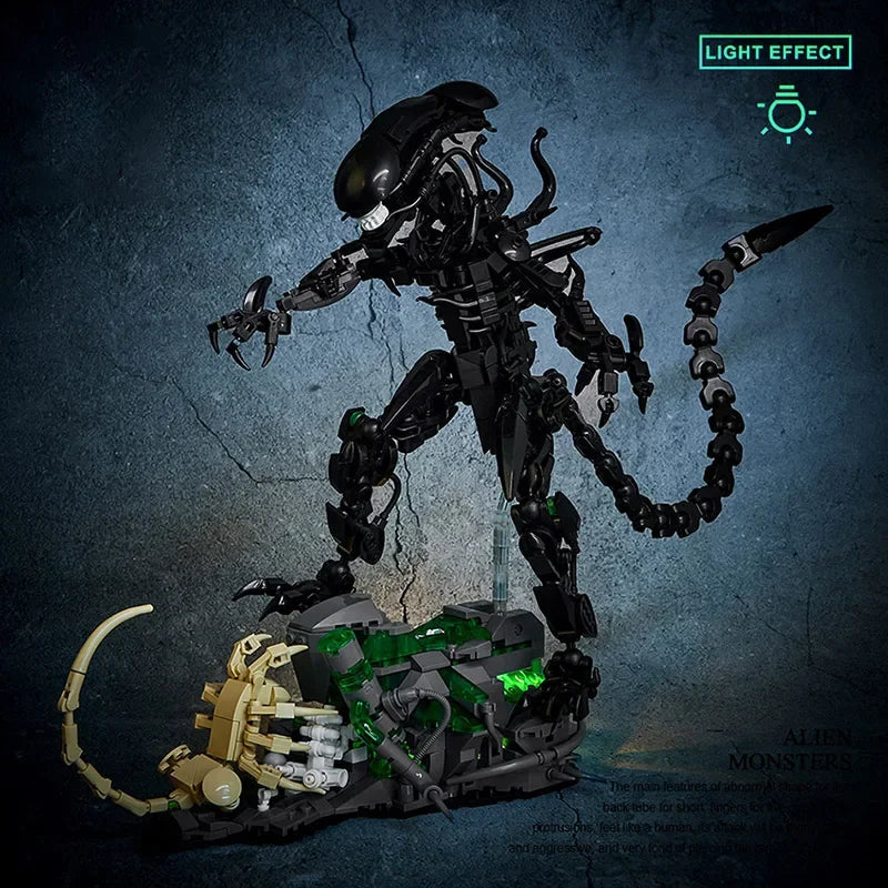 Creative MOC 958pcs Alien Monster Building Blocks Bricks Set DIY Alien Figures Assembly Model Kit Toys For Children Adult Gifts