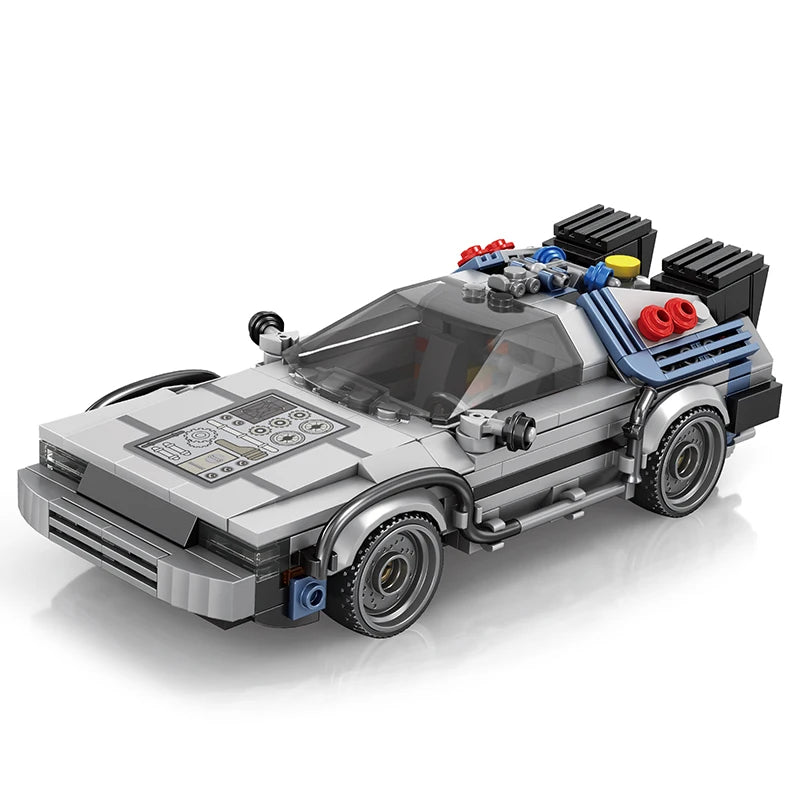 1:24 Classic Movie Racing Car Building Blocks MOC Model Sport Cars Toys Back Future Bricks Vehicle Festival Gifts for Boys Kids
