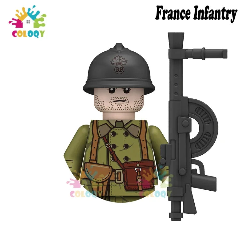 Kids Toys WW2 Soldiers Building Blocks Military Army Mini Action Figures Toys For Kids Christmas Gifts For Boys Birthday Gifts