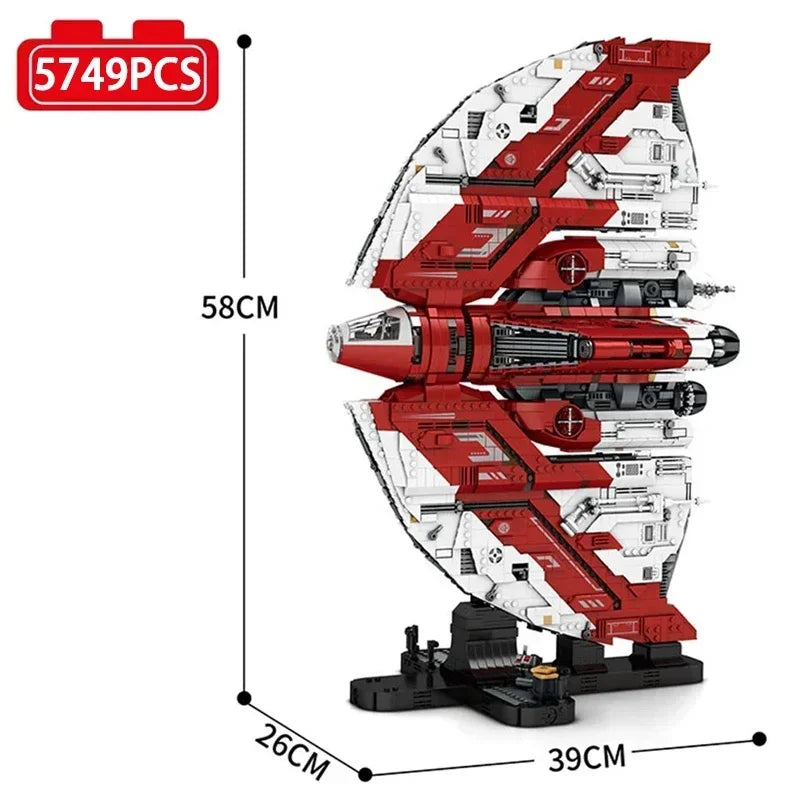 5749PCS UCS T6-Shuttle Spacecraft Model Building Blocks Military Space Jet Aircraft Bricks DeskTop Display Toys For Boy Gift MOC