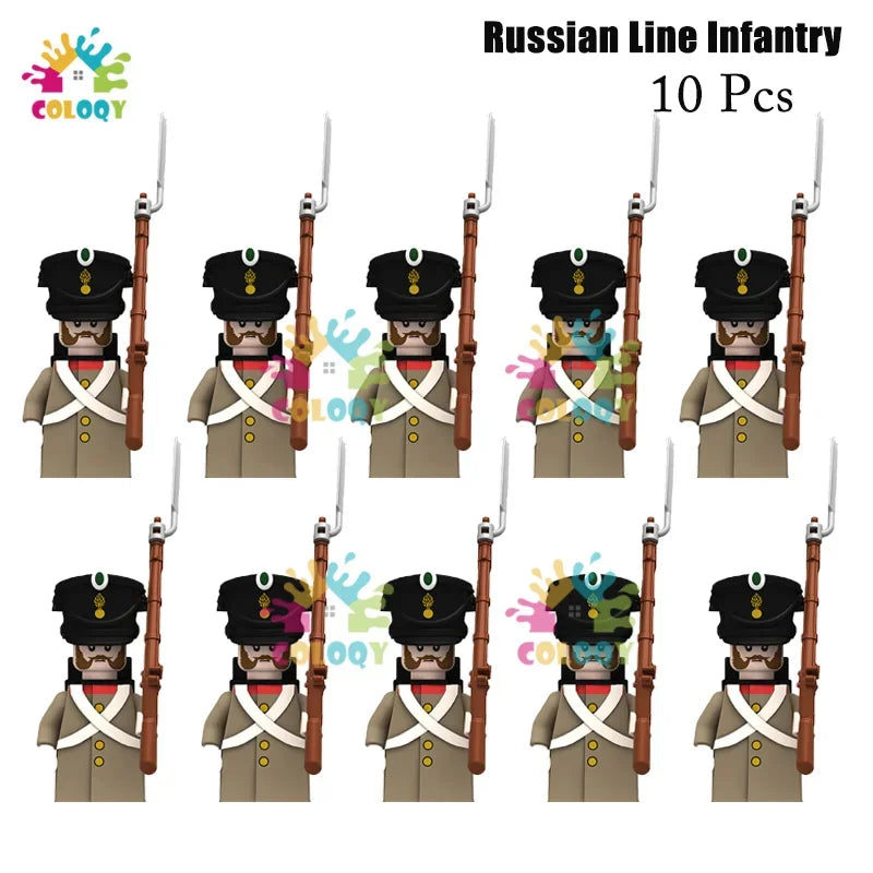 Kids Toys 22/10 Pcs Napoleonic Wars Military General Soldier Building Blocks Imperial Navy Figures Toys For Kids Birthday Gifts