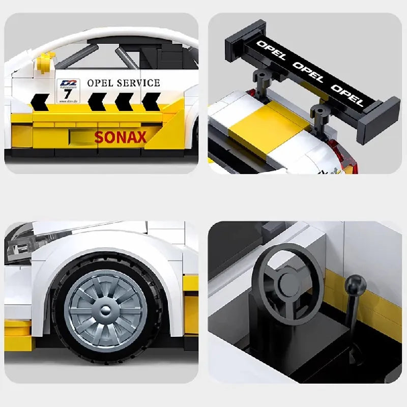 Technical MOC Astra V8 Coupe Model Car Building Blocks Kits,305pcs Racing Car Model 308 PCS Building Blocks Brick Toys Kids Gift