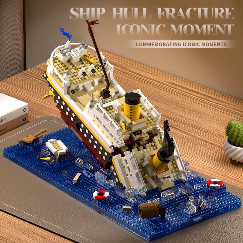 New Arrival Kids Building Blocks Assembly Toy Titanic Male and Female Puzzle Cruise Ship Model Children's Toy Christmas Gifts