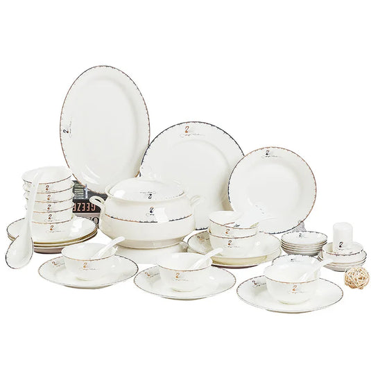 Ensemble de vaisselle et de plats en céramique Jingdezhen pour usage domestique