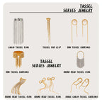 Orecchini a nappina con fiocco in acciaio liscio placcato oro 18k minimalista Anello in acciaio inossidabile Donna Antiruggine Gioielli squisiti Bijoux