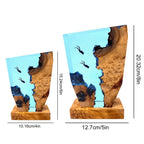 Seabed Exploration Organism Resin Table Light with 2 Divers – Deep Sea Cave Night Light for Bedroom, Office & Home Decor