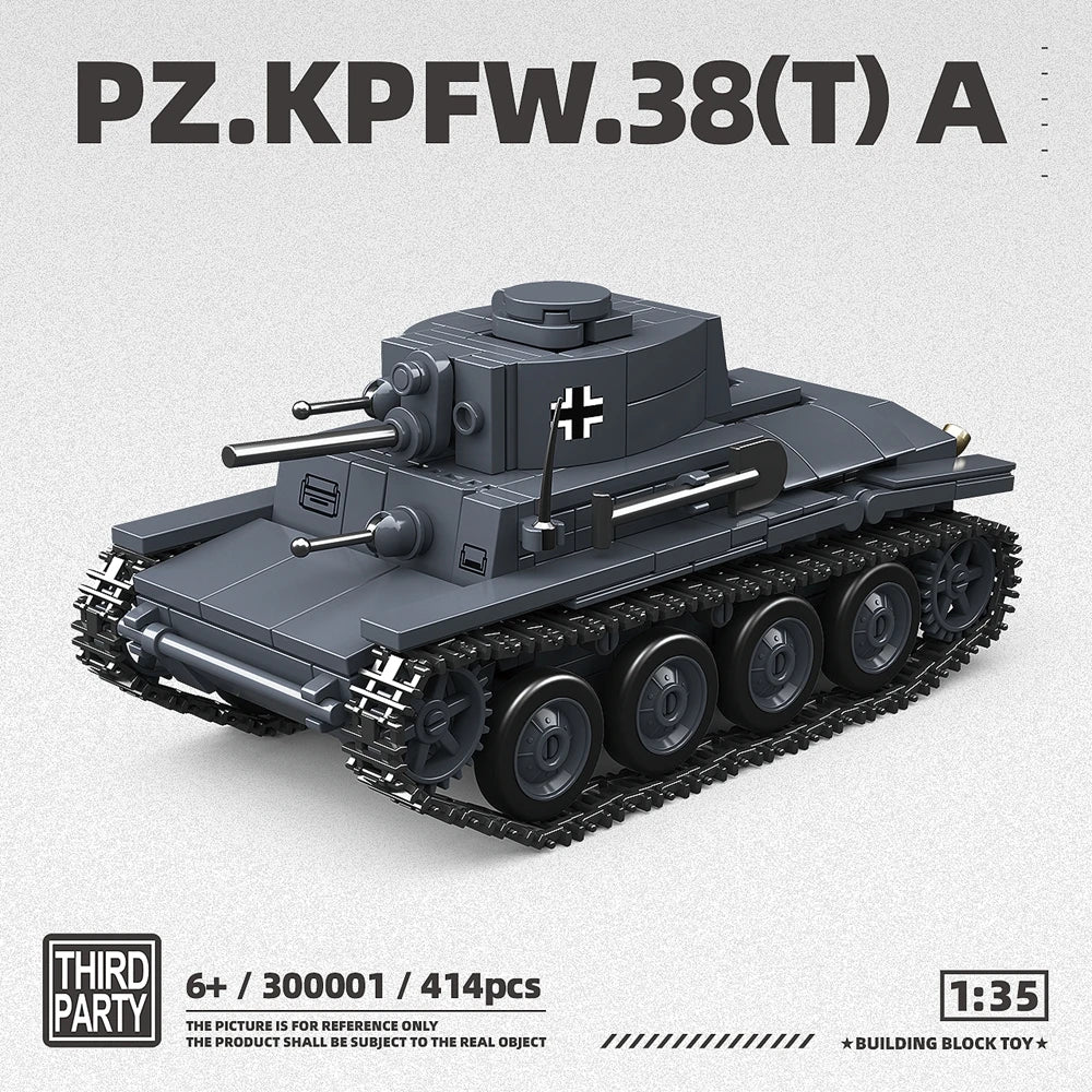 Ww2 Military Tank World War II PANZERJAGER I Building Blocks Bricks Collection Model Educational Toys for Boy Christmas Gifts