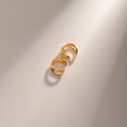 Rustfrit stål geometrisk øreclips Ung personlighed Mode Minimalisme 18K guldbelagte kvinder forhindrer allergierklæring smykker