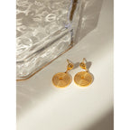 Orecchini a filo a goccia d'acqua in acciaio inossidabile placcati in metallo oro 18K alla moda Gioielli con fascino elegante браслеты женские Regalo estivo