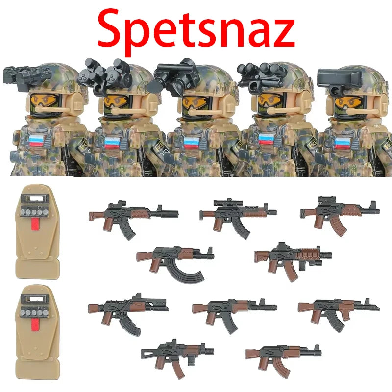 Military Special Forces MOC Building Block German KSK Special Forces Soldier Figure SWAT Army Gun Weapon Vest Backpack Brick Toy