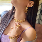 2023 Nieuwe Armband Ketting Oorbellen voor Vrouwen Roestvrij Staal Open-lus 18K Goud Vergulde Vlinder Serie Sieradensets