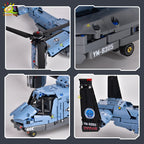 HUIQIBAO MOC 1389PCS V-22 Tiltrotor Aircraft Helicopter Building Block Children Military Airplane model Bricks Toy home Decor.
