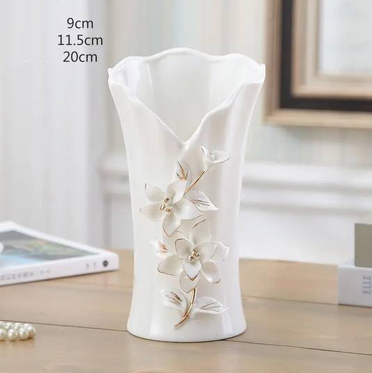 Vase en céramique 3D, décoration de maison, Design créatif, Vase à fleurs décoratif en porcelaine pour décoration de mariage