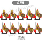 10Pcs/Set Historical Medieval Sparta Heroes Crusader Roman Soldiers Building Blocks Military Action Figures Bricks Toys For Kids