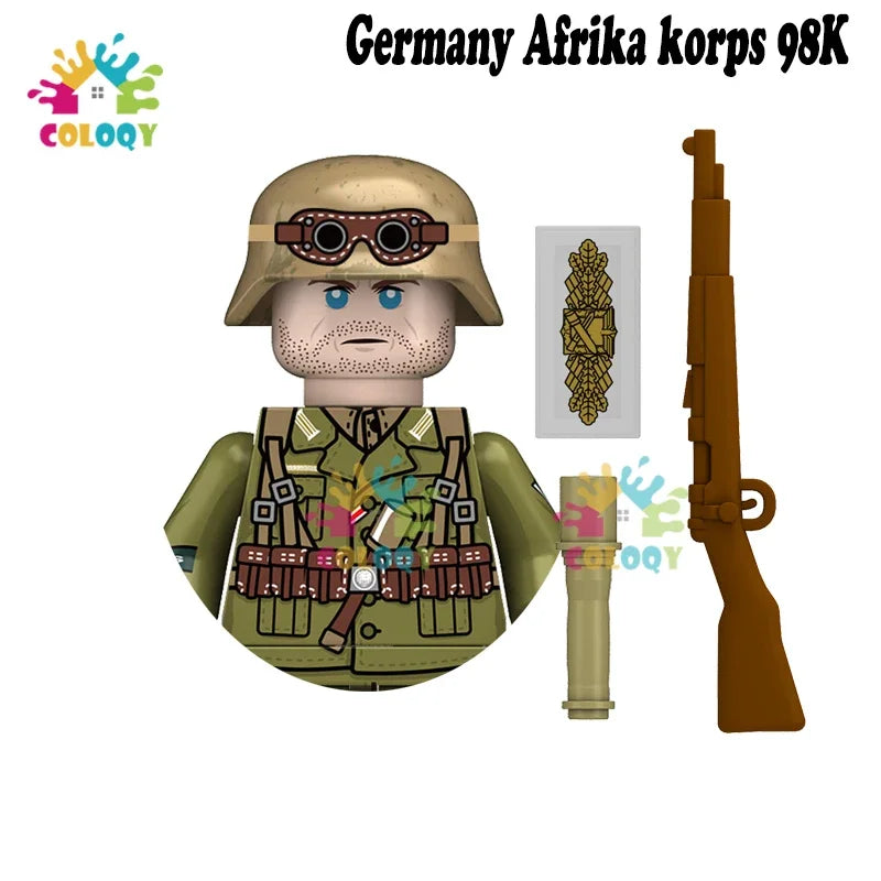 Kids Toys WW2 Soldiers Building Blocks Military Army Mini Action Figures Toys For Kids Christmas Gifts For Boys Birthday Gifts