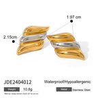 Geometri 18K forgyldt multi-form matchende farve tekstur øreringe blandet ørering Anti allergisk tofarvet statement smykker