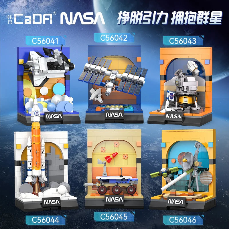 Cada NASA  Aerospace Rocket Building Blocks City Technical Space Launcher Astronaut Figure Bricks Toys For Children Gifts