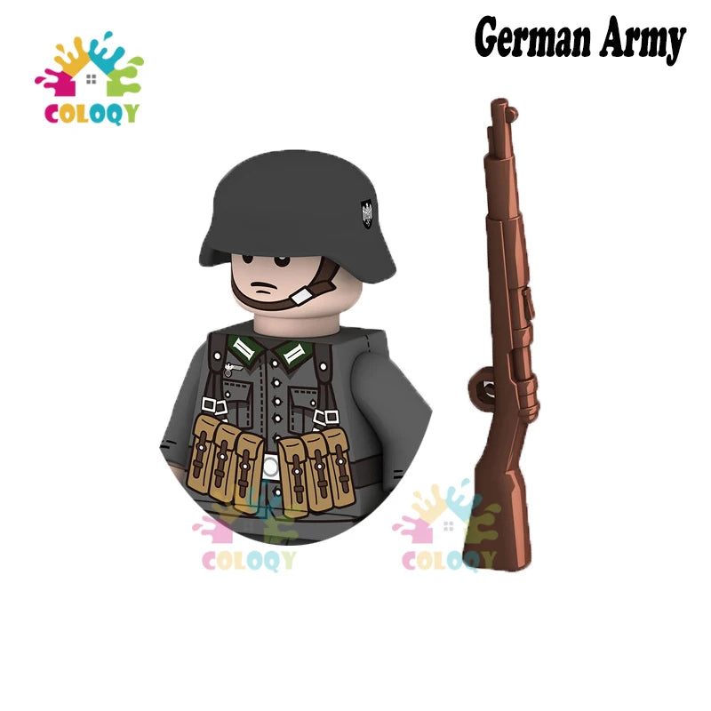 Kids Toys WW2 Soldiers Building Blocks Military Army Mini Action Figures Toys For Kids Christmas Gifts For Boys Birthday Gifts