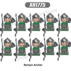 10Pcs/Set Historical Medieval Sparta Heroes Crusader Roman Soldiers Building Blocks Military Action Figures Bricks Toys For Kids