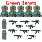 Military Special Forces MOC Building Block German KSK Special Forces Soldier Figure SWAT Army Gun Weapon Vest Backpack Brick Toy