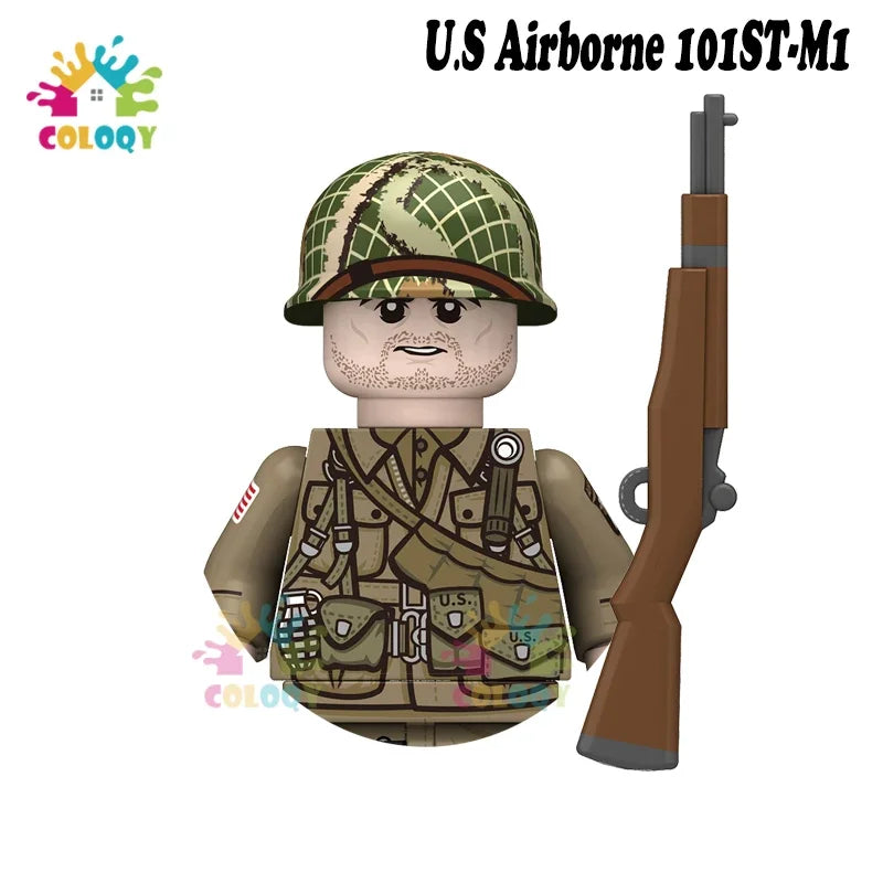 Kids Toys WW2 Soldiers Building Blocks Military Army Mini Action Figures Toys For Kids Christmas Gifts For Boys Birthday Gifts