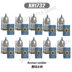 10Pcs/Set Historical Medieval Sparta Heroes Crusader Roman Soldiers Building Blocks Military Action Figures Bricks Toys For Kids