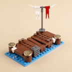 Medieval Military Tower Building Block Rome Knight Castle Siege Vehicle Hammer Boat Tent Flag Sword Weapons Bricks Toys Kid Gift