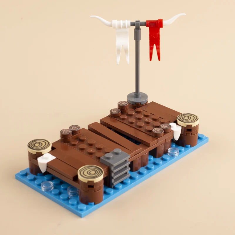 Medieval Military Tower Building Block Rome Knight Castle Siege Vehicle Hammer Boat Tent Flag Sword Weapons Bricks Toys Kid Gift