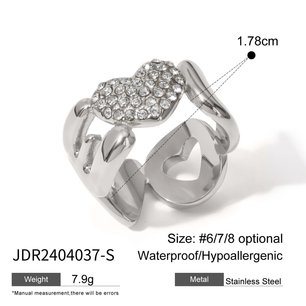 Minimalistische roestvrijstalen multi-stijl ontwerp open ring goudkleurige lichte gezellige vrouwen charme 18K PVD-geplateerde statement sieraden