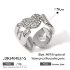 Minimalistische roestvrijstalen multi-stijl ontwerp open ring goudkleurige lichte gezellige vrouwen charme 18K PVD-geplateerde statement sieraden