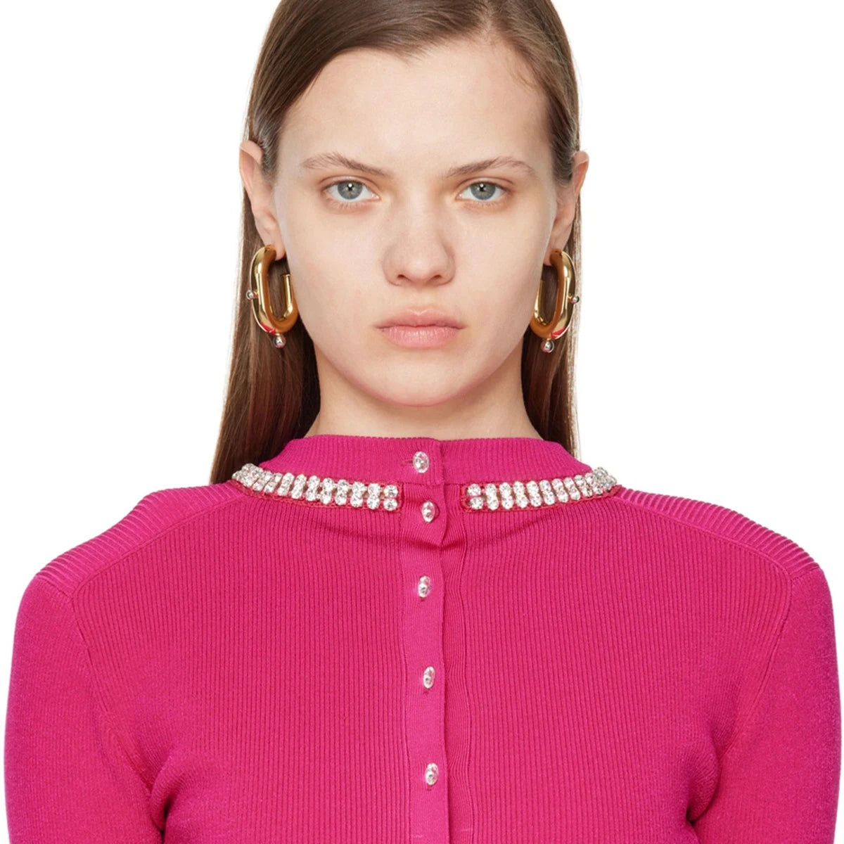 18K PVD forgyldt C-formede Stud Charm Øreringe Ring Sæt Rustfrit Stål Kvinder Mode Attraktivt rustfrit smykketilbehør