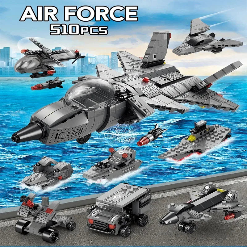 1186pcs Military Chinese J-15 Carrier Fighter Aircraft Flying Shark Model Building Blocks Plane Bricks for Children Boy Toy Gift