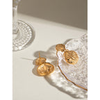 18K PVD minimalistisk rustfrit rustfrit stål Muslingeskal Søstjerne Ocean øreringe Anti-allergiske kvinder Vandtætte strandsmykker