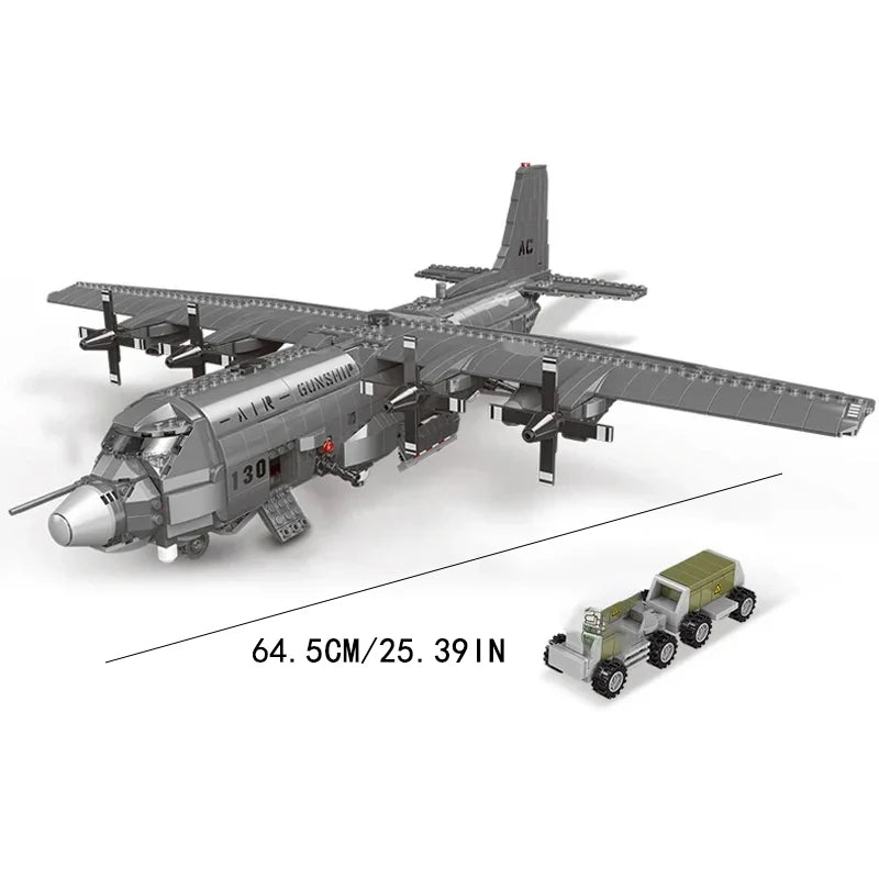 961PCS WW2 A10 Warthog Plane Fighter Jet Building Blocks Set Air Force Airplane Model Kits Bricks Toy Gifts for Teens and Adults