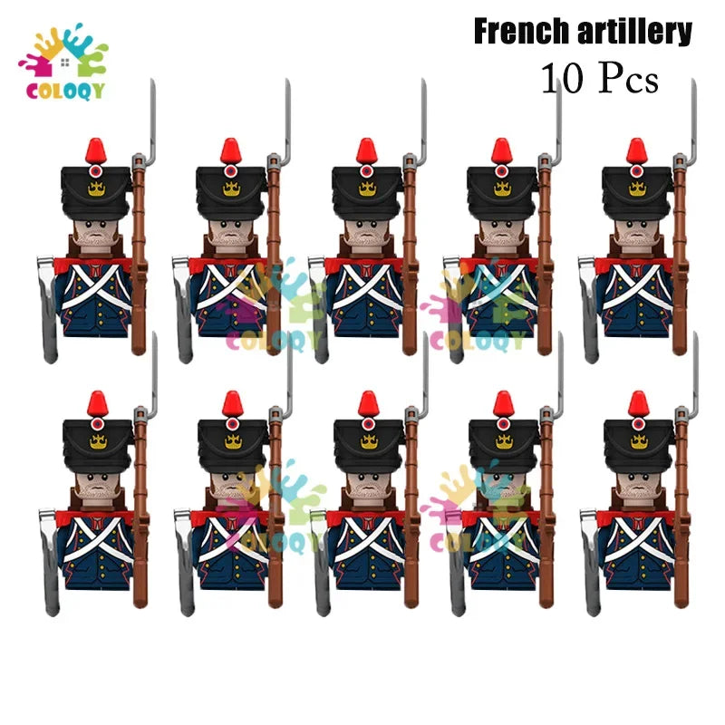 Kids Toys 22/10 Pcs Napoleonic Wars Military General Soldier Building Blocks Imperial Navy Figures Toys For Kids Birthday Gifts