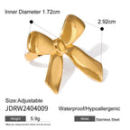 Minimalist Multi-style Stainless Steel Design Open Ring Gold Color Light Cozy Women Charm 18K PVD Plated Statement Jewelry - Grand Goldman