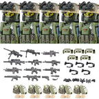 Military Special Forces MOC Building Block German KSK Special Forces Soldier Figure SWAT Army Gun Weapon Vest Backpack Brick Toy