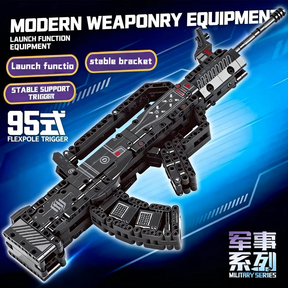 World War II Military Series 1206 Kar98k Rifle Model Assembly Block Set Toy Boy Children's Festival Gift