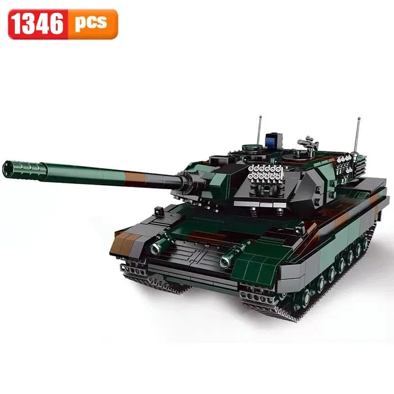 Military ww2 Cannon Assault Armored Vehicle Battle Tank Car Truck Army Weapon Building Blocks Sets Model Boys Toys for Kids Gift