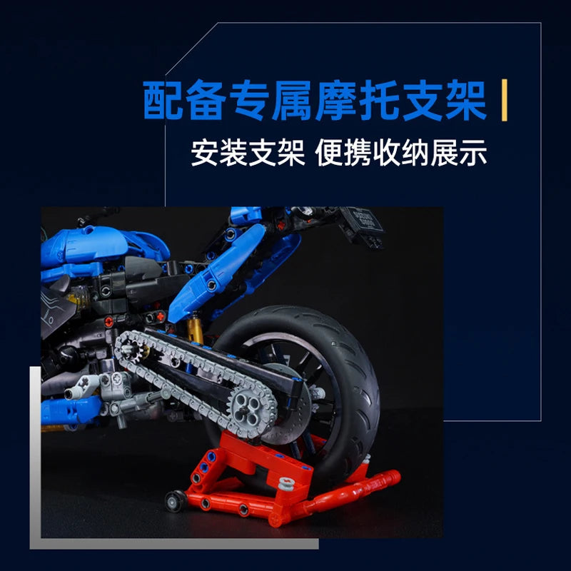 IN STOCK MOC Technical GSX-S1000 Motorcycle Building Blocks Bricks Assembling Model Toys for Children Birthday Gift Set